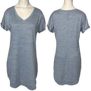 KUHL sz Small V Neck Dress Short Sleeves Sporty Gray